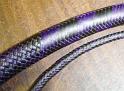 4ft Purple and Black 20 plait Custom Signal Whip E
